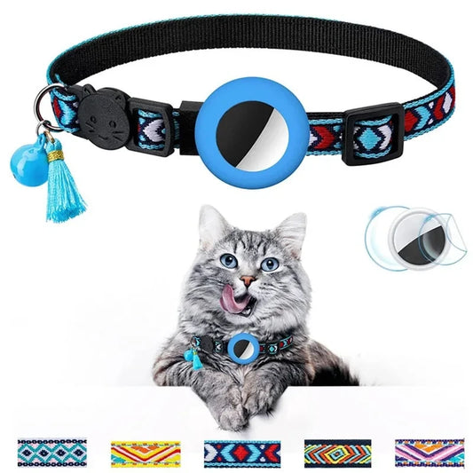 Reflective AirTag Cat Collar – GPS Tracking Collar for Cats & Small Pets