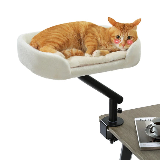Adjustable Desk-Mounted Cat Bed