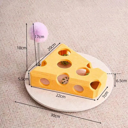 Interactive Cat Puzzle Maze Toy | Felt Box with Bell Ball