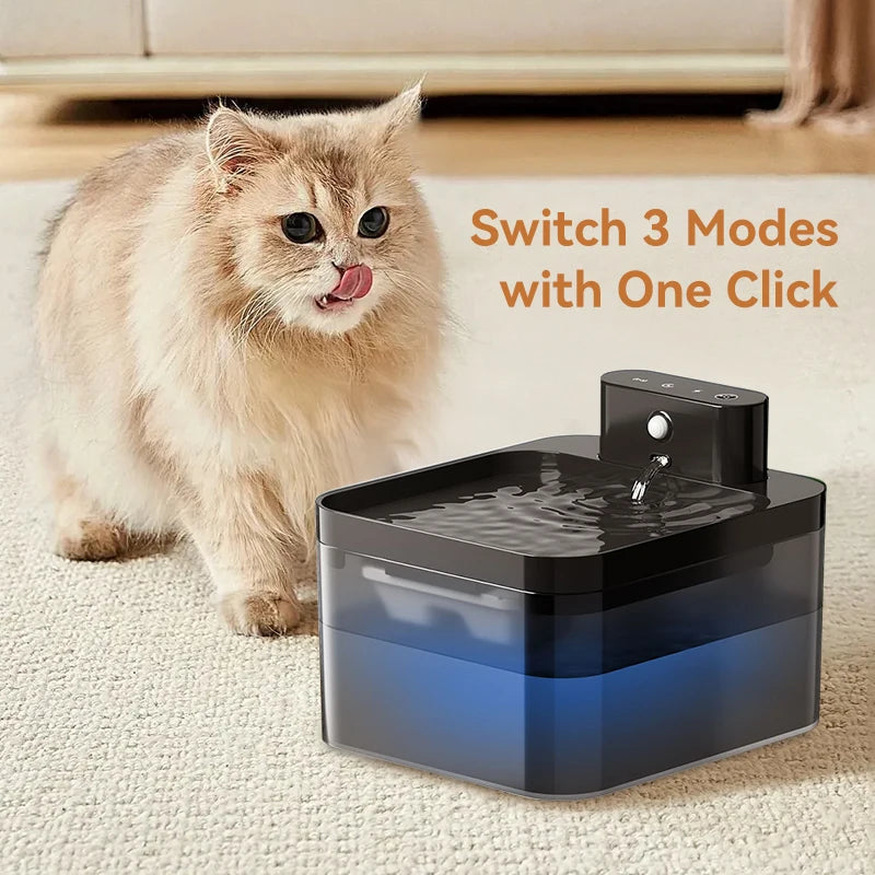 Automatic Pet Water Fountain | Wireless Rechargeable Dispenser for Cats and Dogs | Infrared Smart Sensor