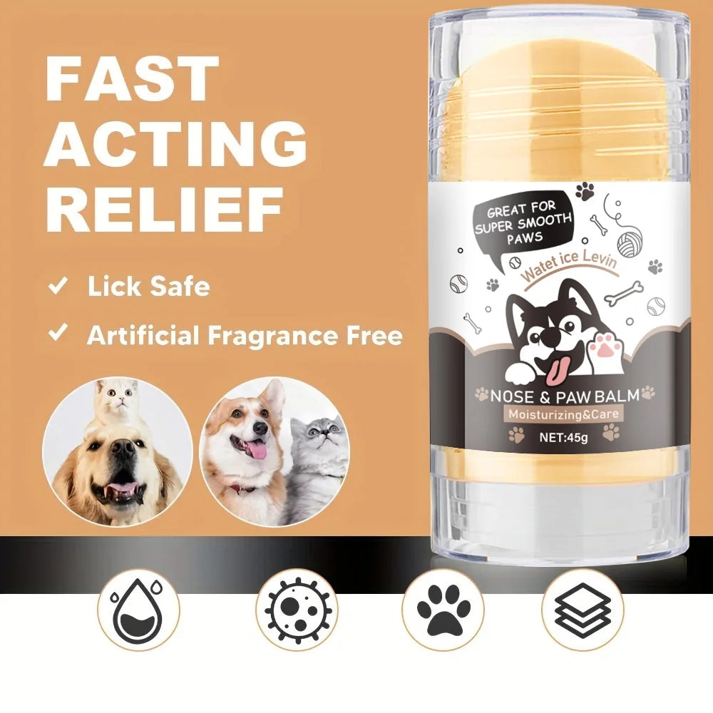 Dog Paw Balm and Snout Soother | Lick-Safe Moisturizing Cream for Cats and Dogs | Prevents Dry Cracked Paws