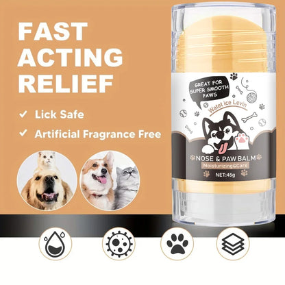Dog Paw Balm and Snout Soother | Lick-Safe Moisturizing Cream for Cats and Dogs | Prevents Dry Cracked Paws