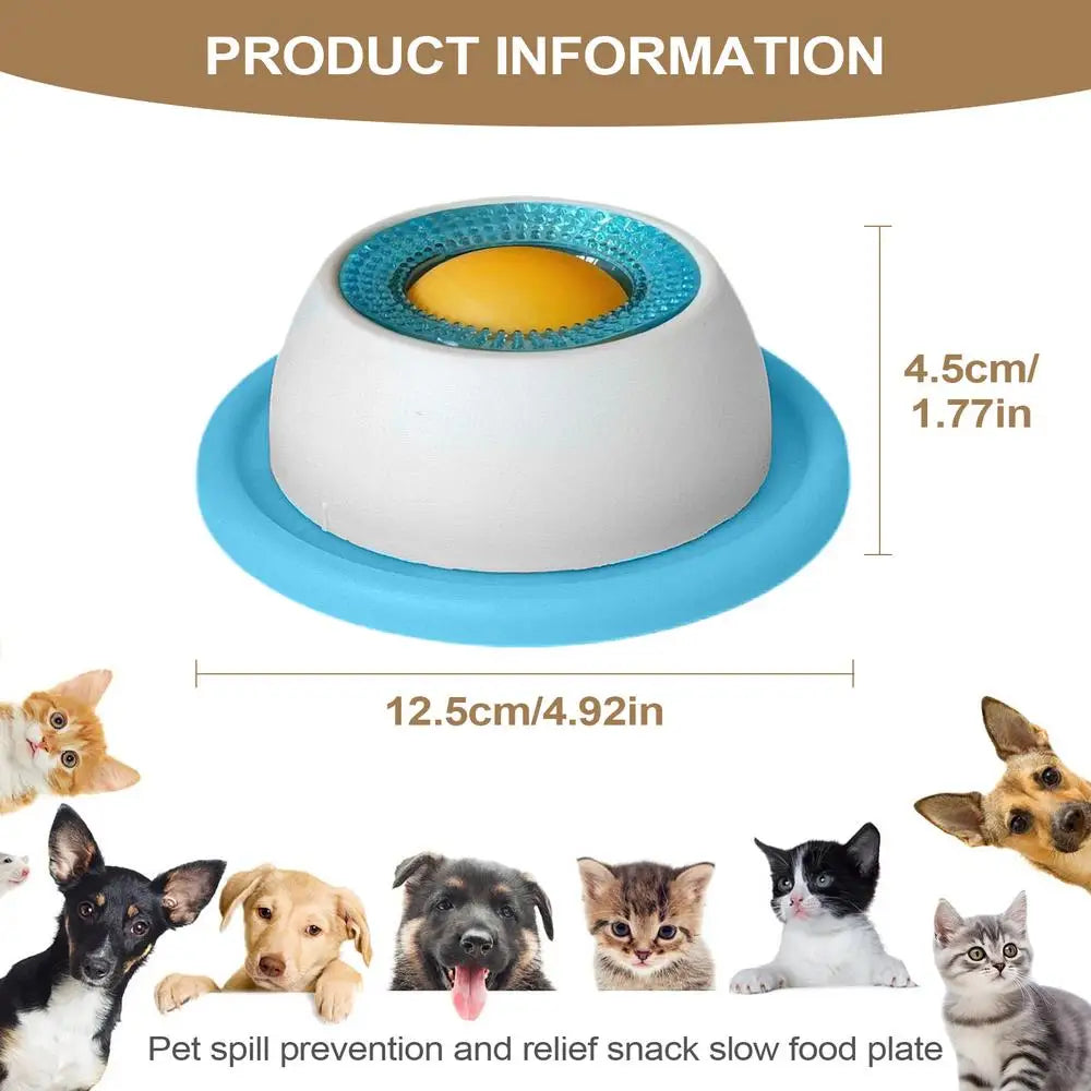 Dog Licking Toy Slow Feeder Interactive Puzzle Bowl for Dogs & Cats